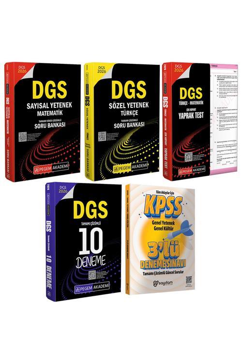 2026 DGS Sözel-Sayısal Yetenek Matematik Video Çözümlü Soru Bankası-Çek Kopart Yaprak Test-10 Deneme