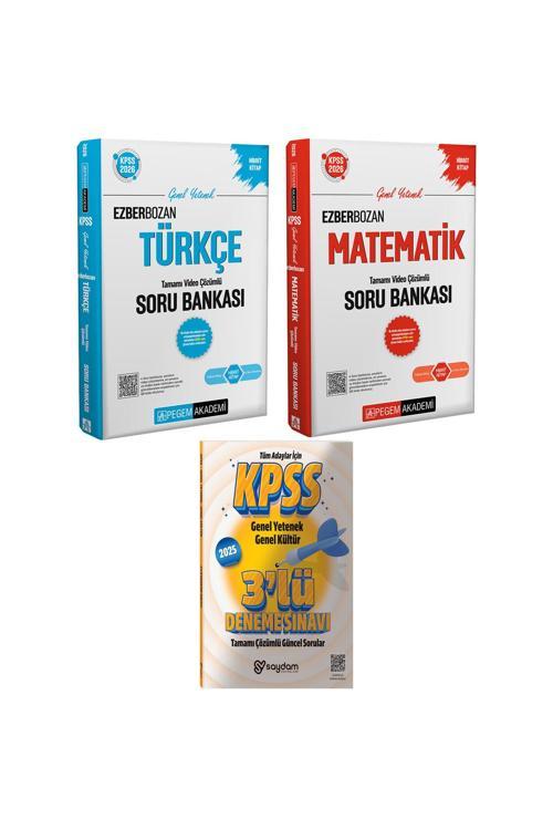 2026 KPSS GYGK Ezberbozan Türkçe-Matematik Tamamı Video Çözümlü Soru Bankası-Çözümlü 3 Deneme Hediye