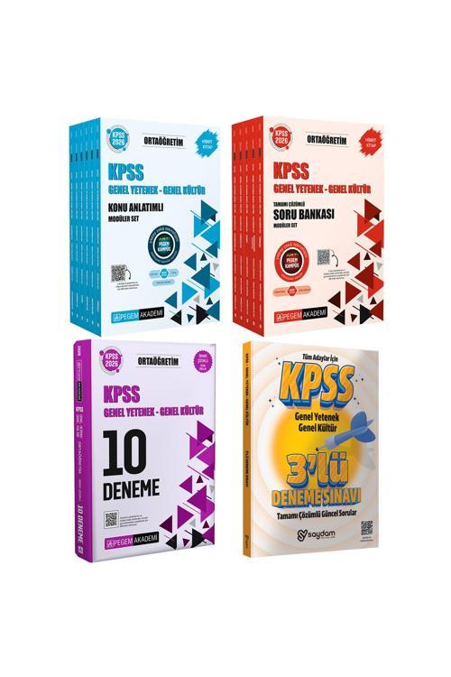 2026 KPSS Ortaöğretim Konu Anlatımlı 6 Kitap-Çözümlü Soru Bankası 5 Kitap-Çözümlü 10 Deneme