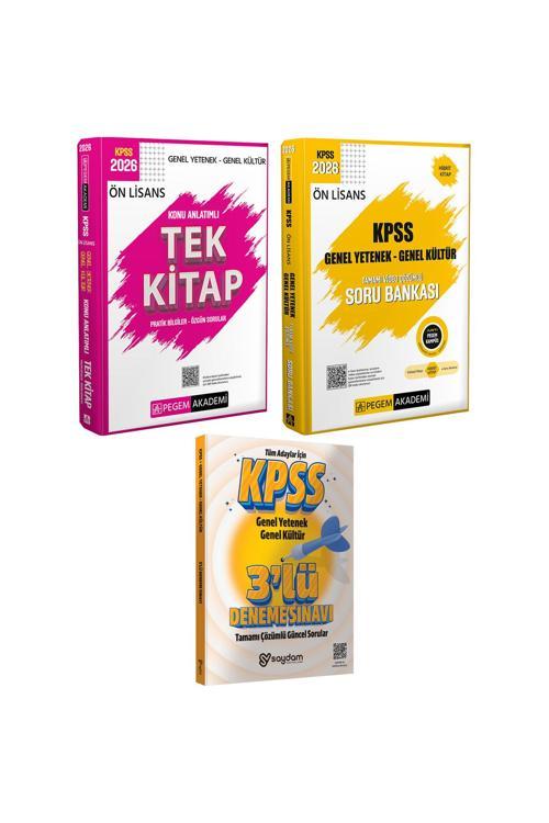 2026 KPSS GYGK Ön Lisans Konu Anlatımlı Tek Kitap(688 sayfa)-Video Çözümlü Soru Bankası(526 sayfa)