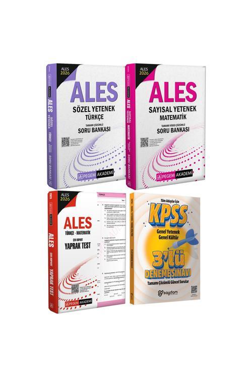 2026 ALES Sözel-Sayısal Yetenek Tamamı Çözümlü Soru Bankası-Türkçe-Matematik Çek Kopart Yaprak Test
