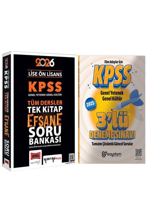 2026 KPSS Lise Ön Lisans GYGK Tüm Dersler Tek Kitap Efsane Soru Bankası(640 Sayfa)