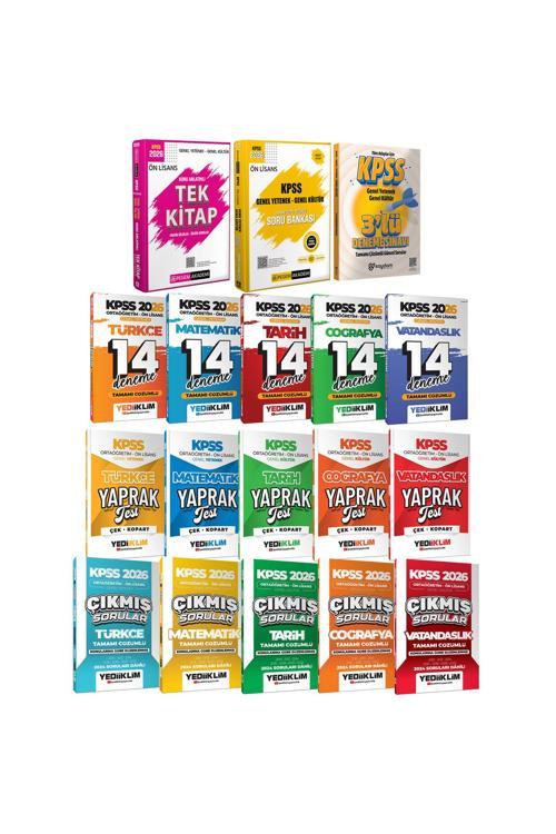 2026 KPSS Ön Lisans Set(Konu Anlatımı-Soru Bankası-Tüm Dersler 14 Deneme-Yaprak Test-Çıkmış Sorular)