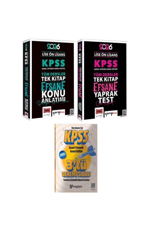 2026 KPSS Lise Ön Lisans GYGK Tek Kitap Efsane Konu Anlatımı-Tek Kitap Efsane Çek Kopart Yaprak Test