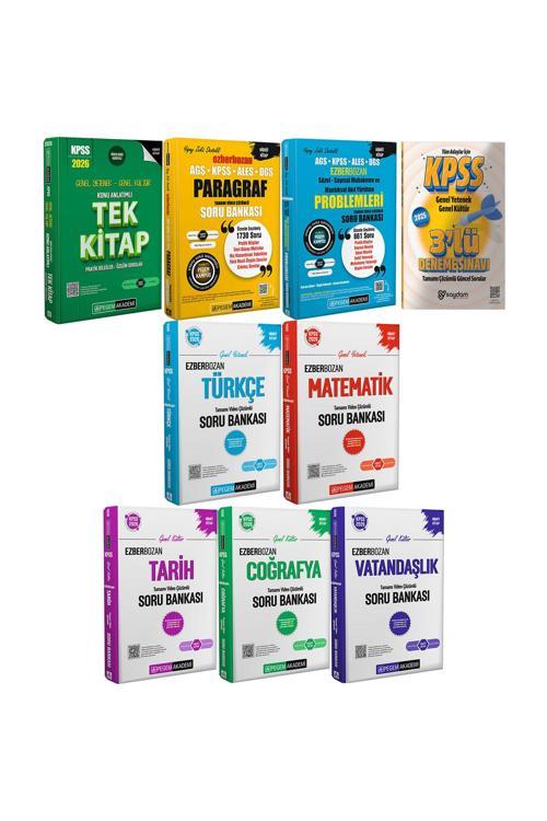 2026 KPSS GYGK Konu Anlatımlı Tek Kitap-Ezberbozan Tüm Dersler Çözümlü Soru B-Akıl Yürütme-Paragraf