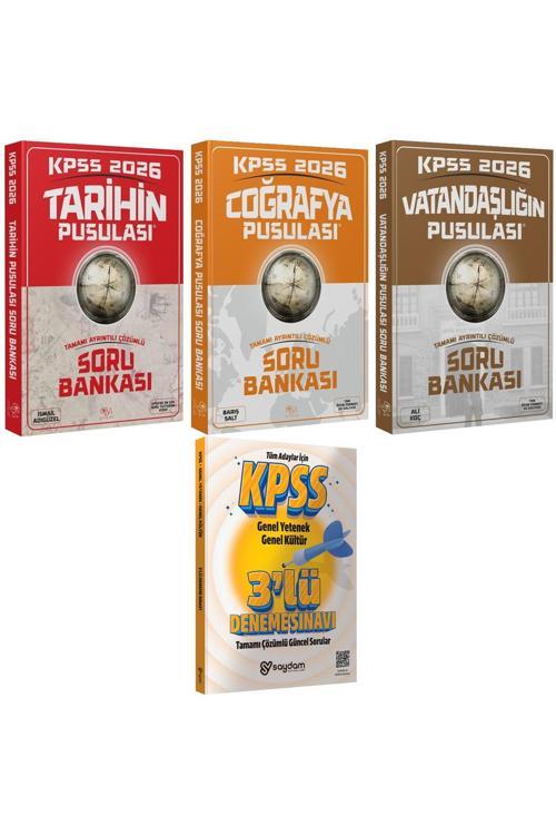 2026 KPSS Pusula Serisi Tarih-Coğrafya-Vatandaşlık Çözümlü Soru Bankası(Lisans)