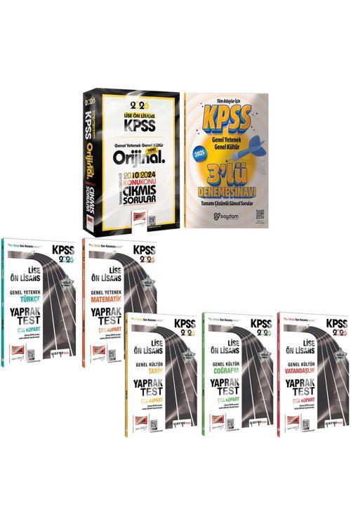 2026 KPSS Lise-Ön Lisans Tüm Dersler Çek Kopart Yaprak Test-Çözümlü Konu Konu Çıkmış Sorular-3Deneme