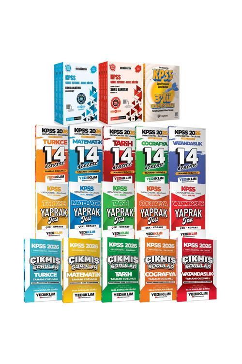 2026 KPSS Ortaöğretim Karma MEGA Set(Konu Anlatımı-Soru Bankası-Yaprak Test-Deneme-Çıkmış Sorular)
