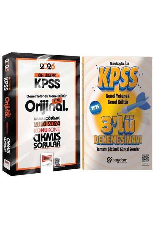 2026 KPSS Ön Lisans GYGK Orijinal 2010-2024 Tamamı Çözümlü Konu Konu Çıkmış Sorular-Çözümlü 3 Deneme