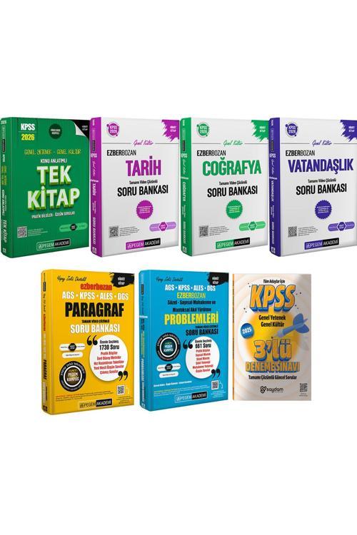 2026 KPSS GYGK Konu Anlatımı Kitap-Ezberbozan Tarih-Coğrafya-Vat.Soru Bankası-Paragraf-Akıl Yürütme