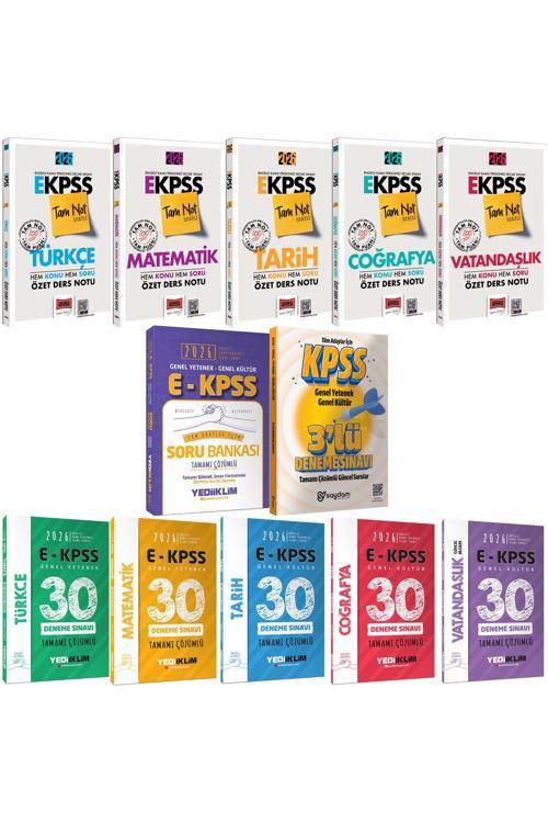 2026 E-KPSS GYGK Tam Not Serisi Tüm Dersler Özet Ders Notu-Soru Bankası-Çözümlü 30 Deneme-3 Deneme