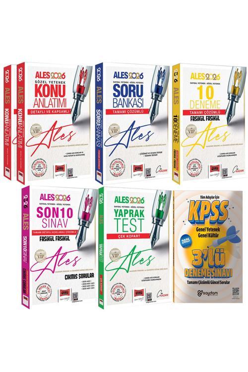 2026 ALES VIP Sözel-Sayısal Yetenek Konu A.-Soru Bankası-10 Deneme-Yaprak Test-10 Yıl Çıkmış Sorular