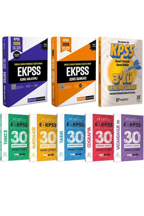 2026 E-KPSS Karma Set(Konu Anlatımı-Soru Bankası-Tüm Dersler Çözümlü 30 Deneme)3 Deneme Hediye