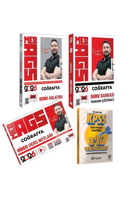 2026 MEB-AGS Tamamı Çözümlü Coğrafya Konu Anlatımı-Soru Bankası-Video Ders Notları(Engin Eraydın)