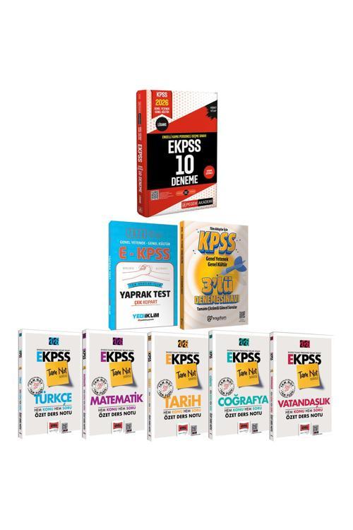 2026 E-KPSS Karma Set(10 Deneme-Tüm Dersler Özet Ders Notu-Çek Kopart Yaprak Test)3 Deneme Hediye