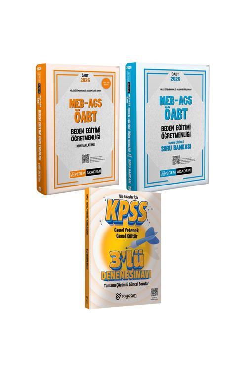 2026 MEB AGS ÖABT Beden Eğitimi Öğretmenliği Konu Anlatımı(344 sayfa)-Çözümlü 3 Deneme Hediye