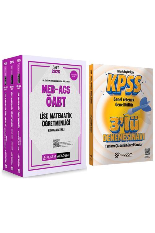 2026 MEB AGS ÖABT Lise Matematik Öğretmenliği Konu Anlatımlı 3 kitap(Video Ders Hediyeli)(846 sayfa)