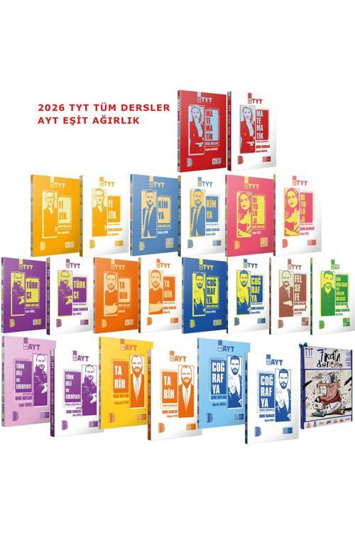 2026 TYT Tüm Dersler-AYT Eşit Ağırlık Bölüm Dersleri-TYT 7 Deneme Hediye