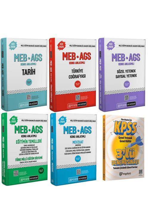 2026 MEB AGS Tarih-Türkiye Coğrafyası-Eğitimin Temelleri-Sözel Sayısal Y-Mevzuat Konu Anlatım Seti