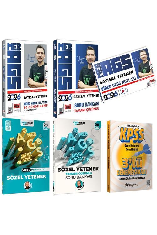 2026 MEB AGS Ahenk Serisi Sözel-Sayısal Yetenek Video Ders Notları-Çözümlü Soru Bankası-3 Deneme