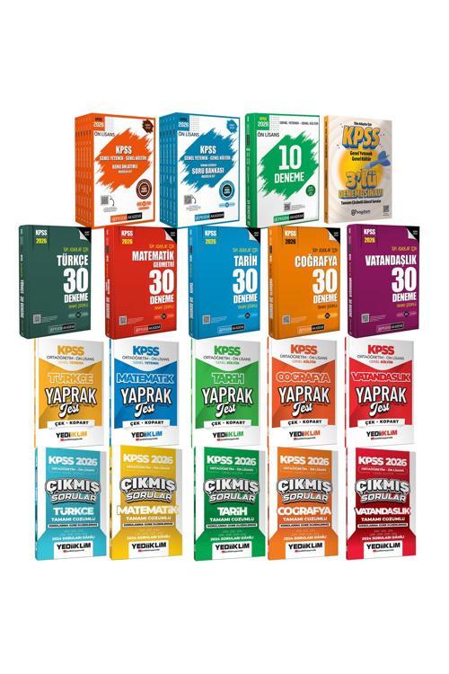 2026 KPSS Ön Lisans Mega Set(Konu Anlatımı-Soru Bankası-30 Deneme-Yaprak Test-Çıkmış Sorular)