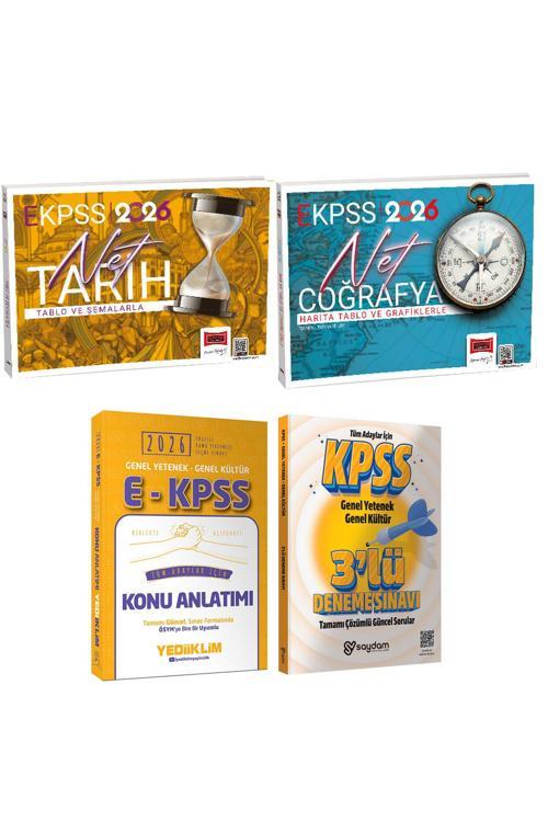 2026 E-KPSS GYGK Akılda Kalan Tarih-Coğrafya-Tüm Adaylar İçin Konu Anlatımı(704 Sf)-Çözümlü 3 Deneme