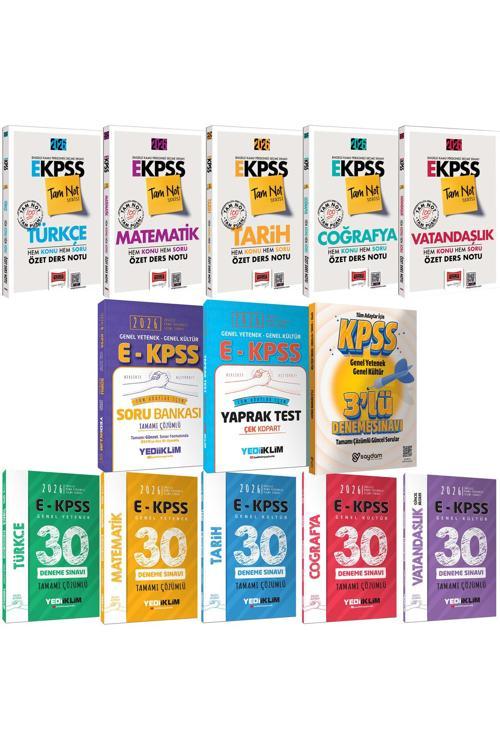 2026 E-KPSS GYGK Tam Not Serisi Tüm Dersler Özet Ders Notu-Soru Bankası-30Deneme-Yaprak Test-3Deneme