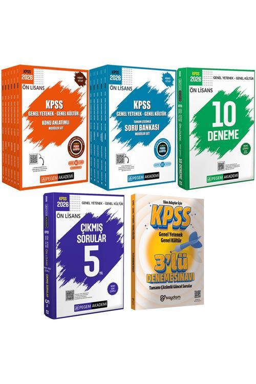 2026 KPSS Ön Lisans Konu Anlatımlı 6 Kitap-Çözümlü Soru Bankası 5 Kitap-10 Deneme-Çıkmış Sorular