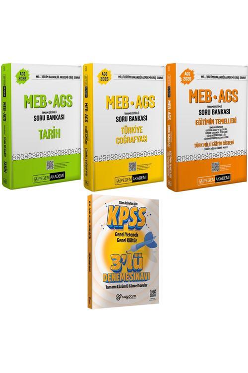 2026 MEB AGS Tarih-Türkiye Coğrafyası-Eğitimin Temelleri Tamamı Çözümlü Soru Bankası Seti