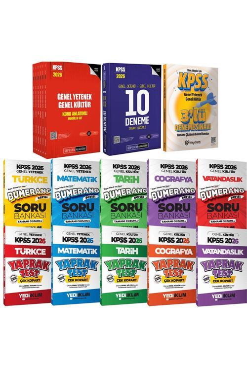 2026 KPSS Lisans Karma Set(Konu Anlatımlı 6Kitap-Çözümlü Soru Bankası-Yaprak Test-Çözümlü 10 Deneme)