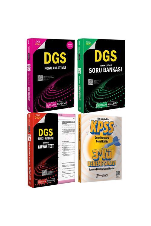 2026 DGS Konu Anlatımı(Video Ders Hediyeli)-Çözümlü Soru Bankası-Çek Kopart Yaprak Test-3 Deneme