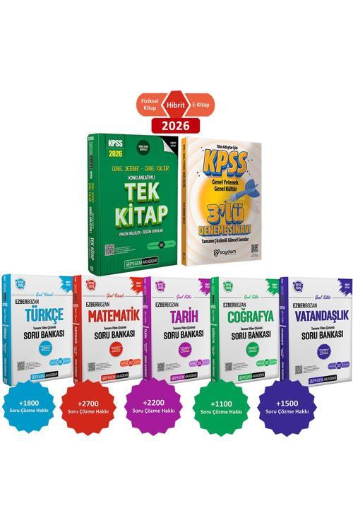 2026 KPSS Konu Anlatımlı Tek Kitap-Ezberbozan Tüm Dersler Video Çözümlü Soru Bankası(Hibrit Kitap)