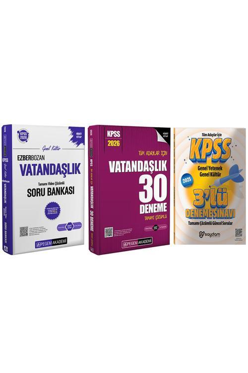 2026 KPSS GYGK Ezberbozan Vatandaşlık Video Çözümlü Soru Bankası(Hibrit,232 sayfa,807soru)-30 Deneme