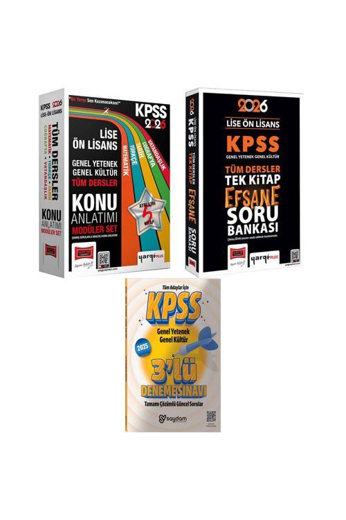 2026 KPSS Lise Ön Lisans GYGK Tüm Dersler Konu Anlatımı 5Kitap-Tek Kitap Efsane Soru Bankası-3Deneme