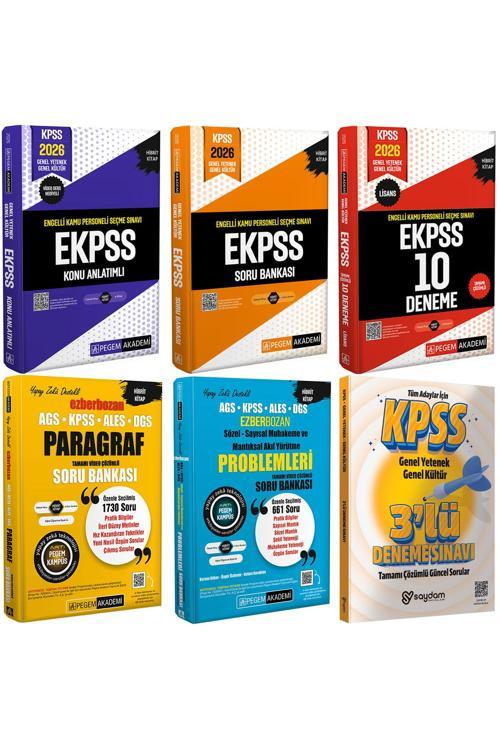 2026 E-KPSS Konu Anlatımı-Soru Bankası-Çözümlü 10Deneme-Akıl Yürütme-Paragraf-Çözümlü 3Deneme Hediye