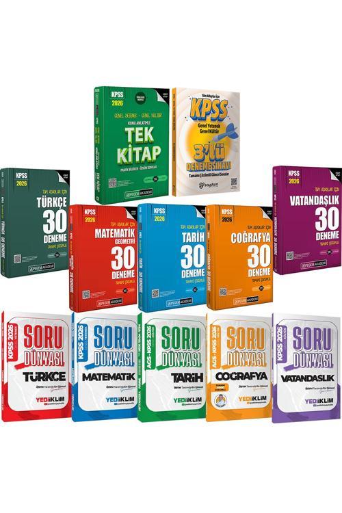 2026 KPSS GYGK Lisans Karma Set:Konu Anlatımlı Tek Kitap-Tüm Dersler Soru Bankası-30 Deneme-3 Deneme