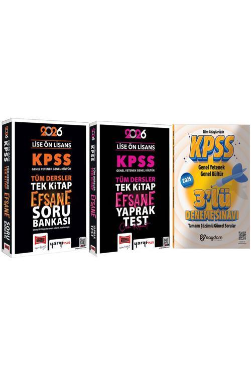2026 KPSS Lise Ön Lisans GYGK Tek Kitap Efsane Soru Bankası(640 Sayfa)-Çek Kopart Yaprak Test
