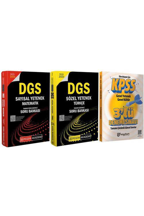 2026 DGS Sözel-Sayısal Yetenek Matematik Tamamı Video Çözümlü Soru Bankası-Çözümlü 3 Deneme Hediye