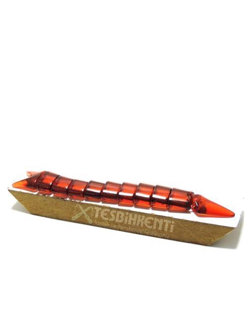 Şeffaf Kırmızı Renk Balık Tesbih