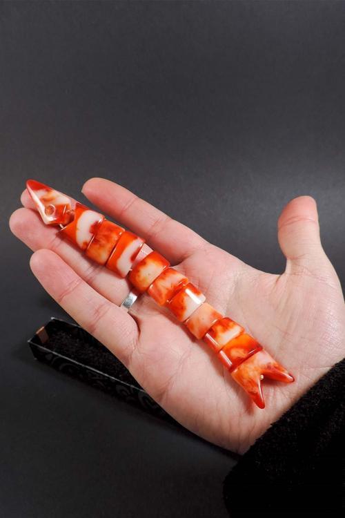 Kırmızı ve Beyaz Renk Stres İçin Balık Tesbih