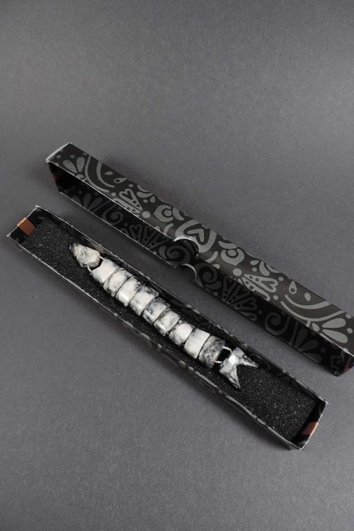 Siyah ve Beyaz Dalgalı Renk Stres İçin Balık Tesbih