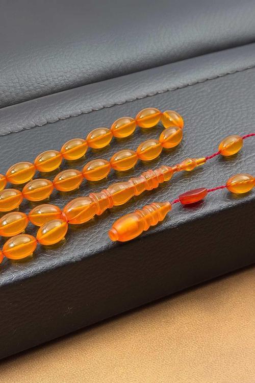 Usta İşçilik Kayısı Sarısı Zar Kehribar Tesbih