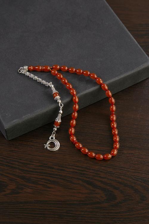 Bilek Boy Arpa Tane Zar Kehribar Tesbih