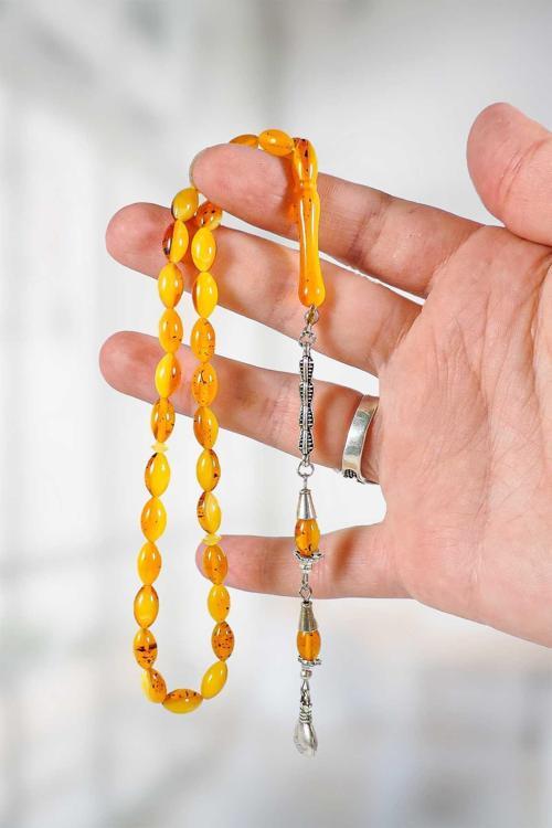 Arpa Tane Parçacıklı Model Toz Kehribar Tesbih