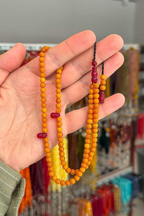 5 MM 99'luk Sıkma Kehribar Tesbih