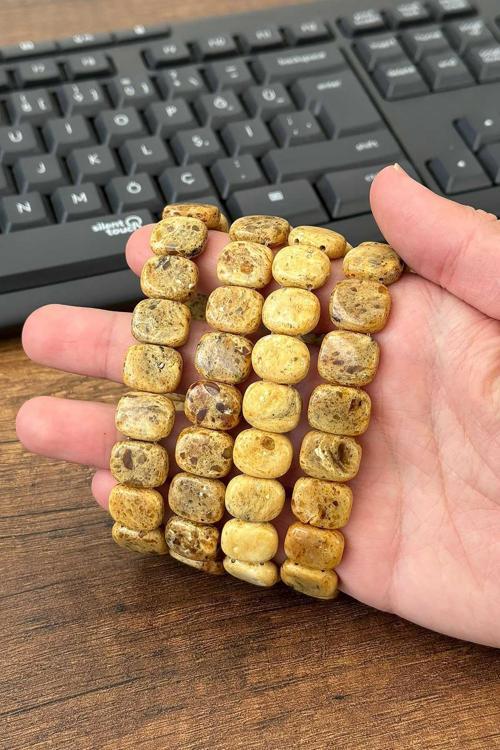 Rolex Tasarım Gerçek Kehribar Bileklik