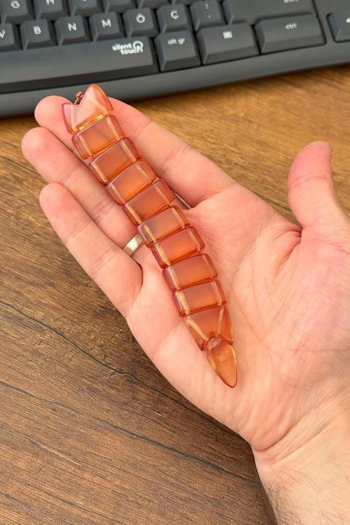 Küçük Boy Ateş Kehribar Kehribar Balık Tesbih