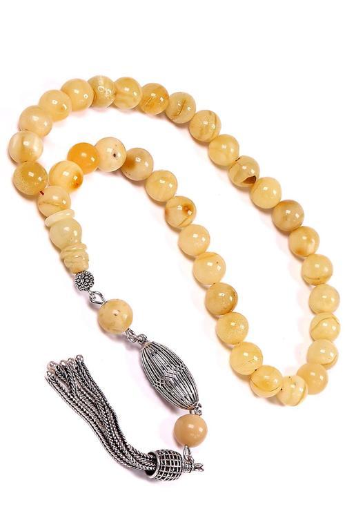 Küre Çam Kokusu Veren Damla Kehribar Tesbih