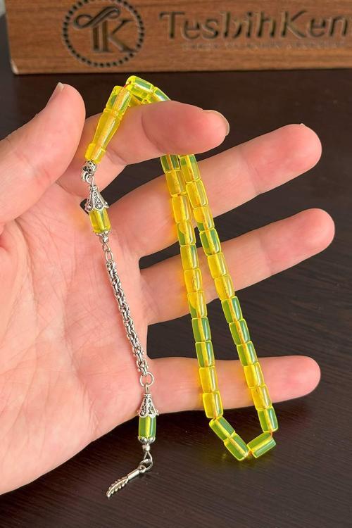 Günlük Kullanım Boy Açık Sarı Uçak Camı Tesbih