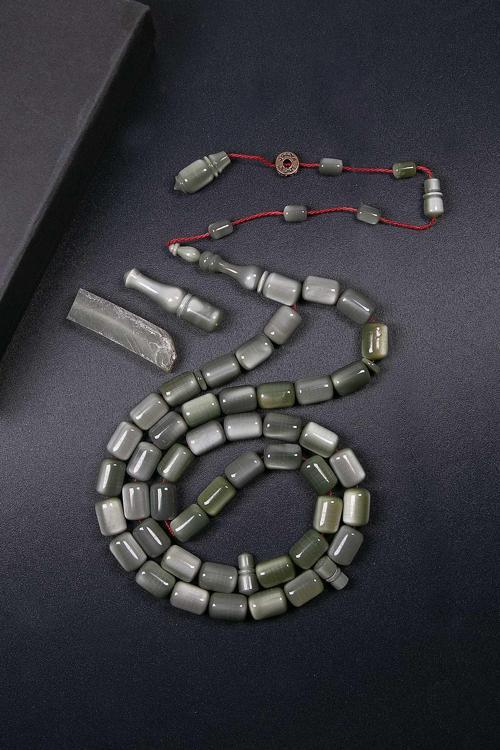 Sedefli Usta İşçilik 45 Taneli Eski Fransız Galalit Tesbih